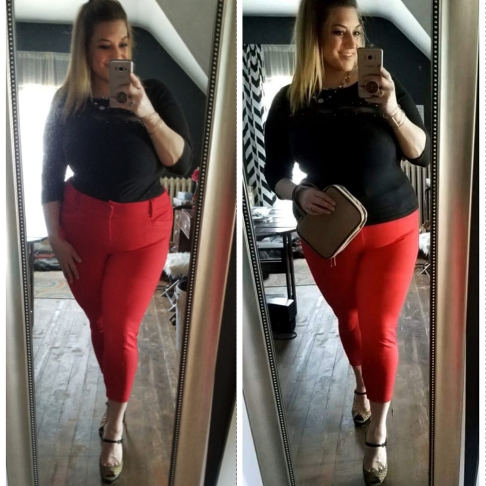 TORRID Red All Nighter Cropped Skinny Trouser